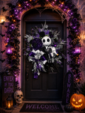 🖤💜 Spooky Purple &amp; Black Halloween Wreath