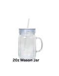 20oz Mason Jar Snow Globe Tumbler
