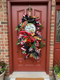 🍓 Home Sweet Home Strawberry Teardrop Swag Wreath
