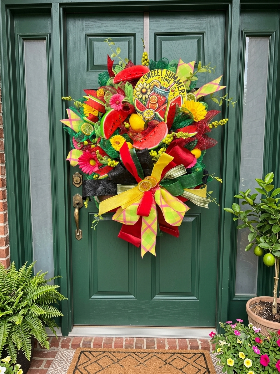 🍉 Sweet Summertime Watermelon Wreath