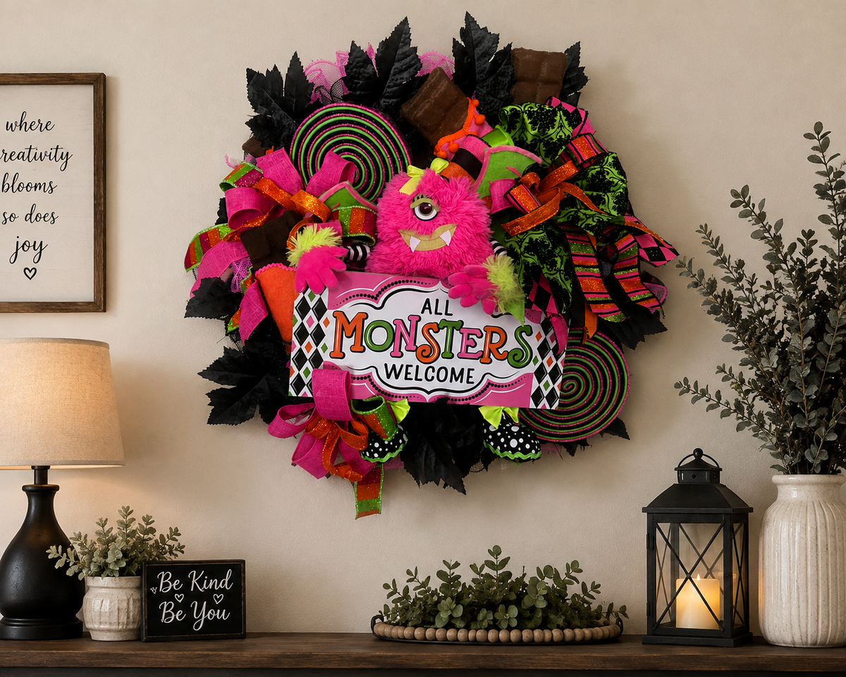 All Monsters Welcome Halloween Wreath 🎃👹