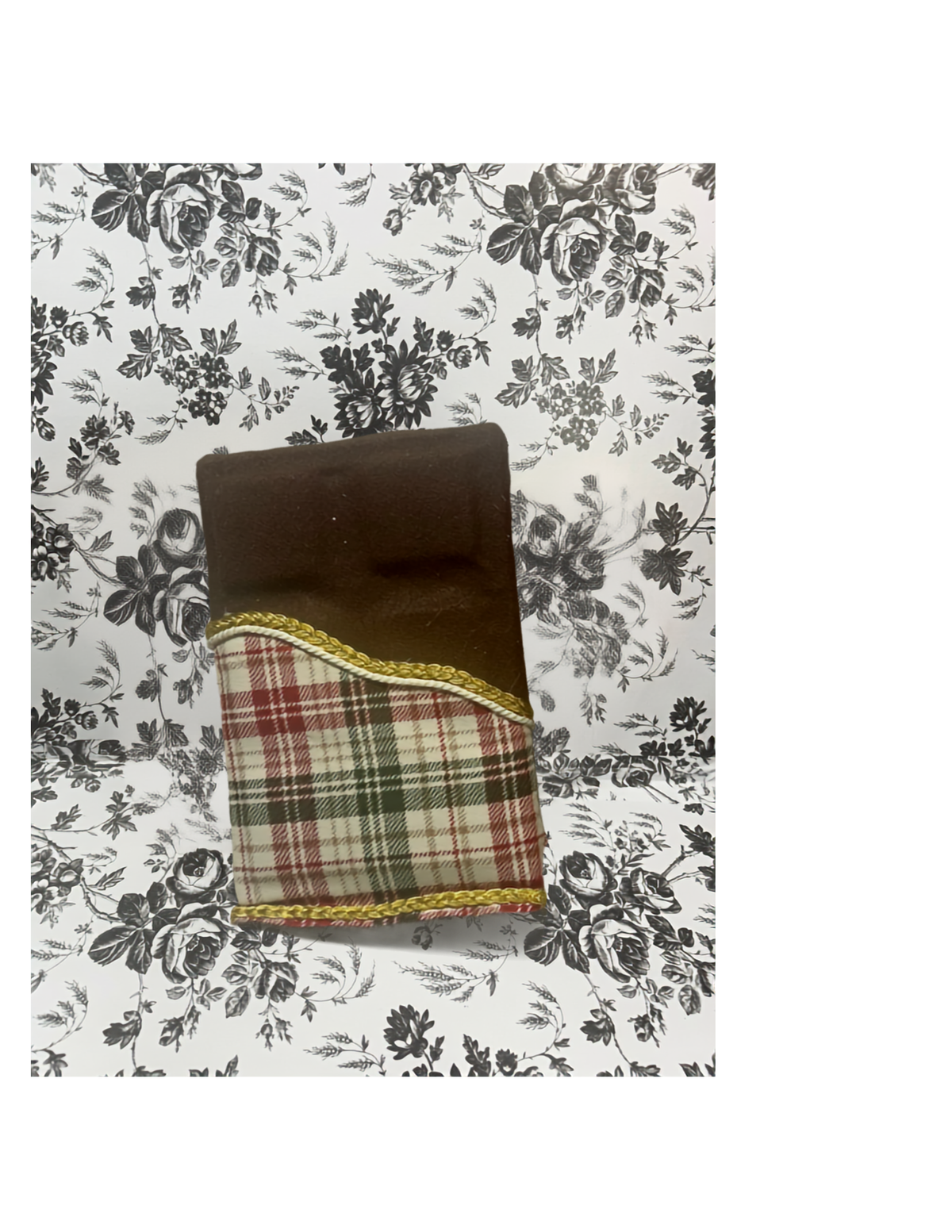 Handcrafted Plaid Chocolate Bar Plush Attachment